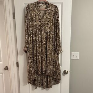 Karlie Brown Leopard High Low Dress